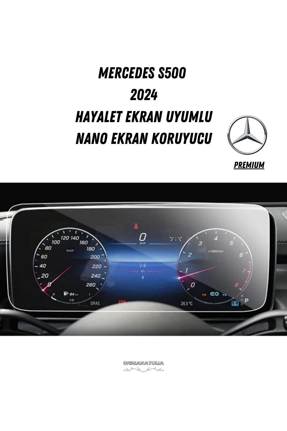 Mercedes S500 2024 Premium Hayalet Gösterge Uyumlu Nano Ekran Koruyucu