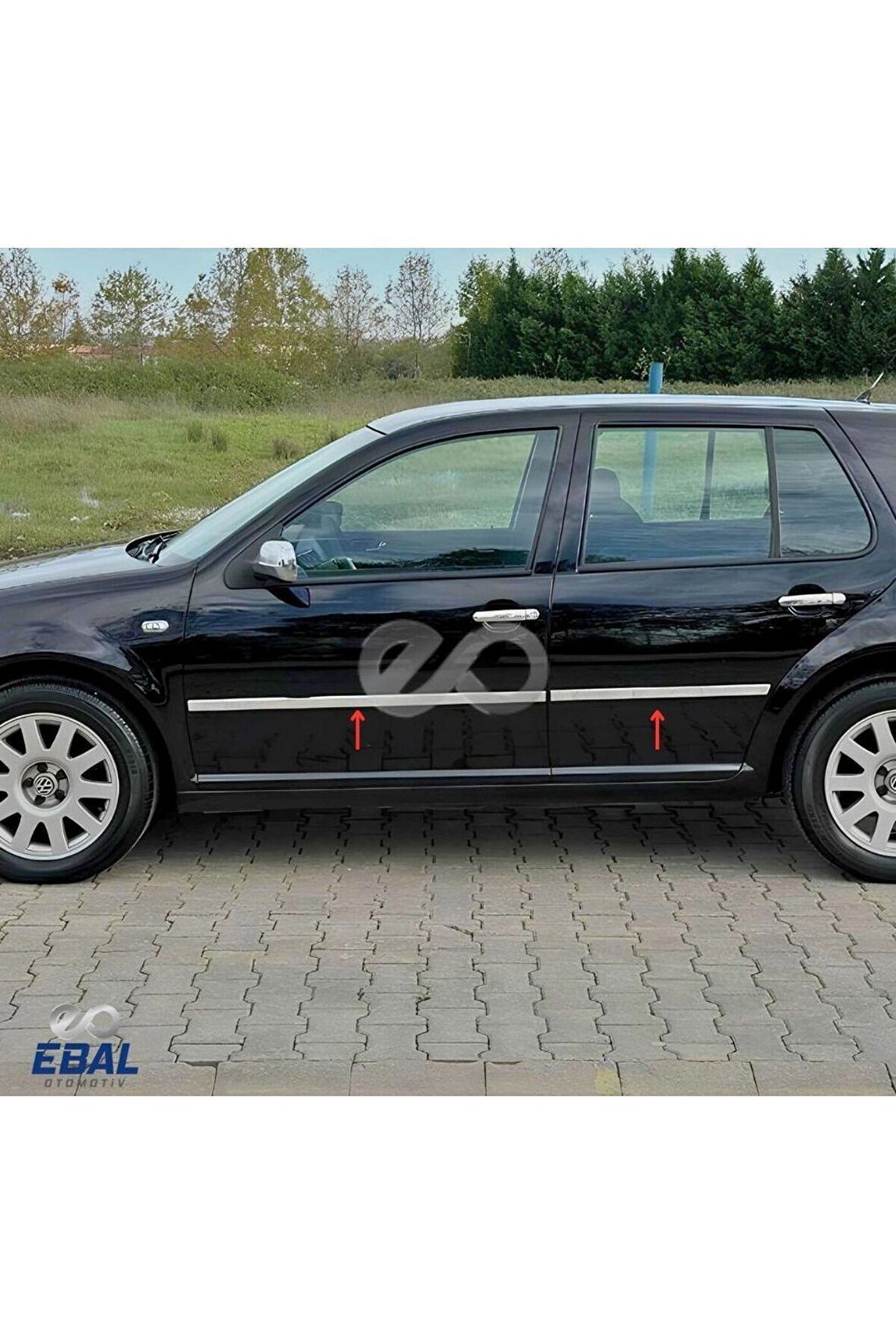 VW Golf 4 Krom Yan Kapı Çıtası 4 Kapı 1998-2004 P.Çelik