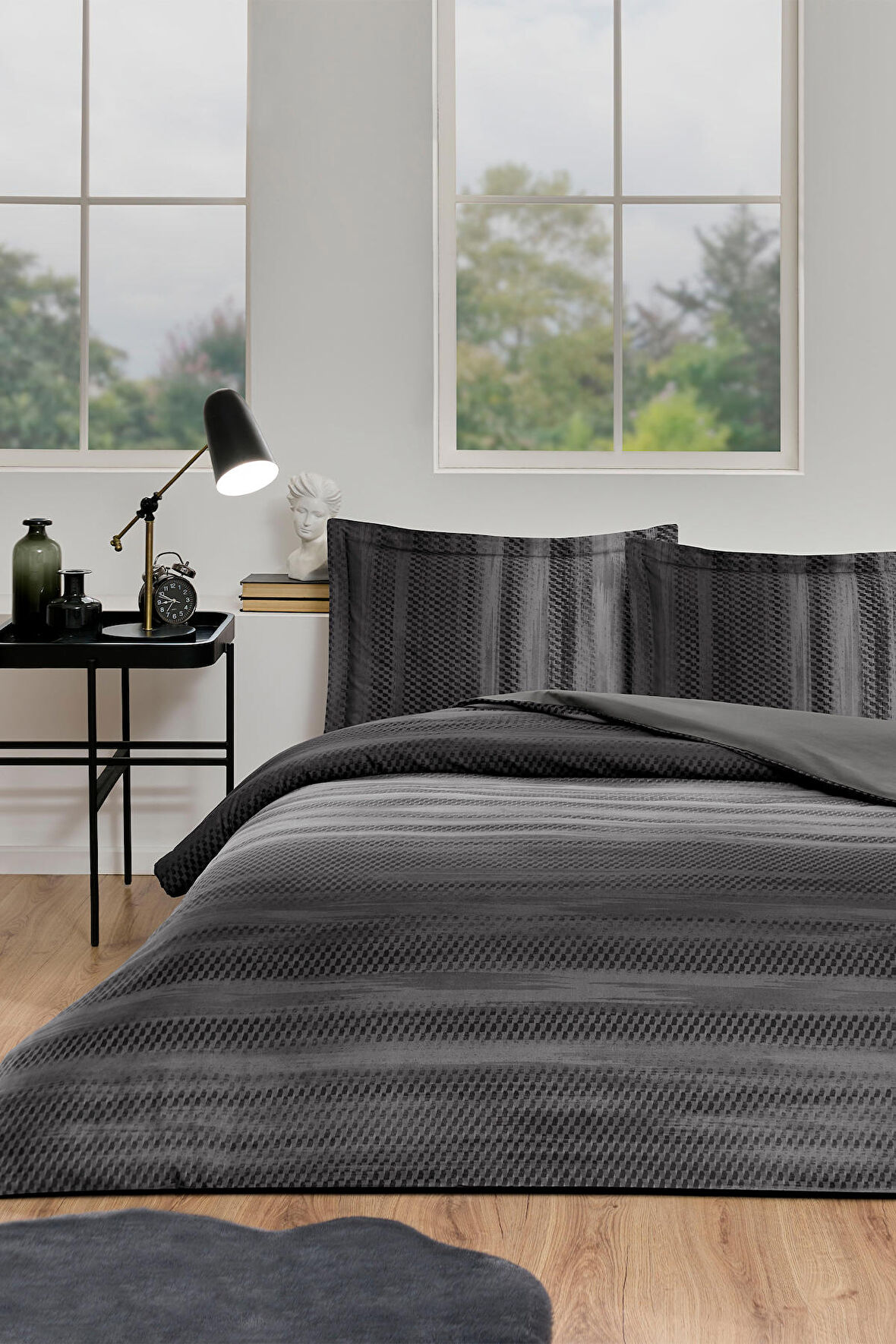 Özdilek Notte Çift Kişilik Lastikli Fitted Çarşaf Nevresim Takımı