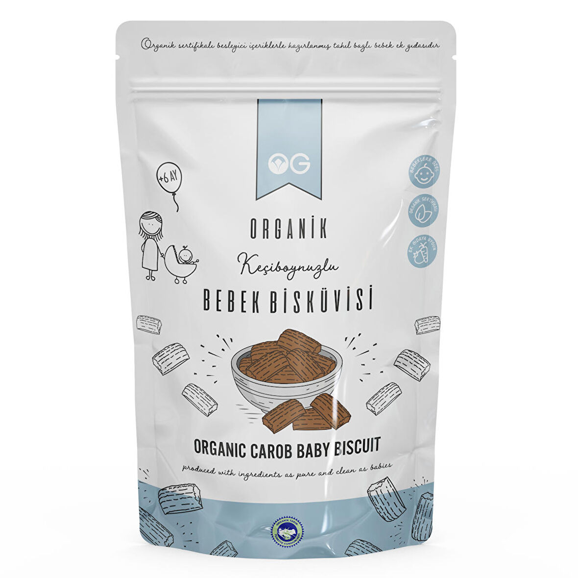 OG Organik Keçiboynuzlu Bebek Bisküvisi 150 gr