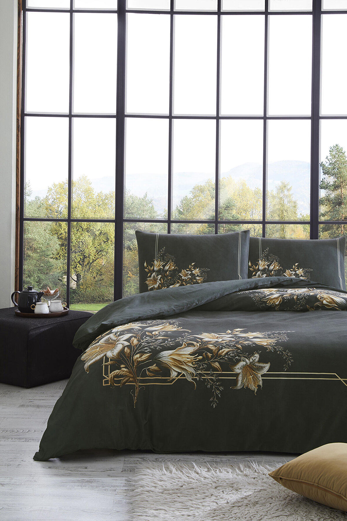 Özdilek Golden Lily Tek Kişilik Soft Life Saten Nevresim Takımı