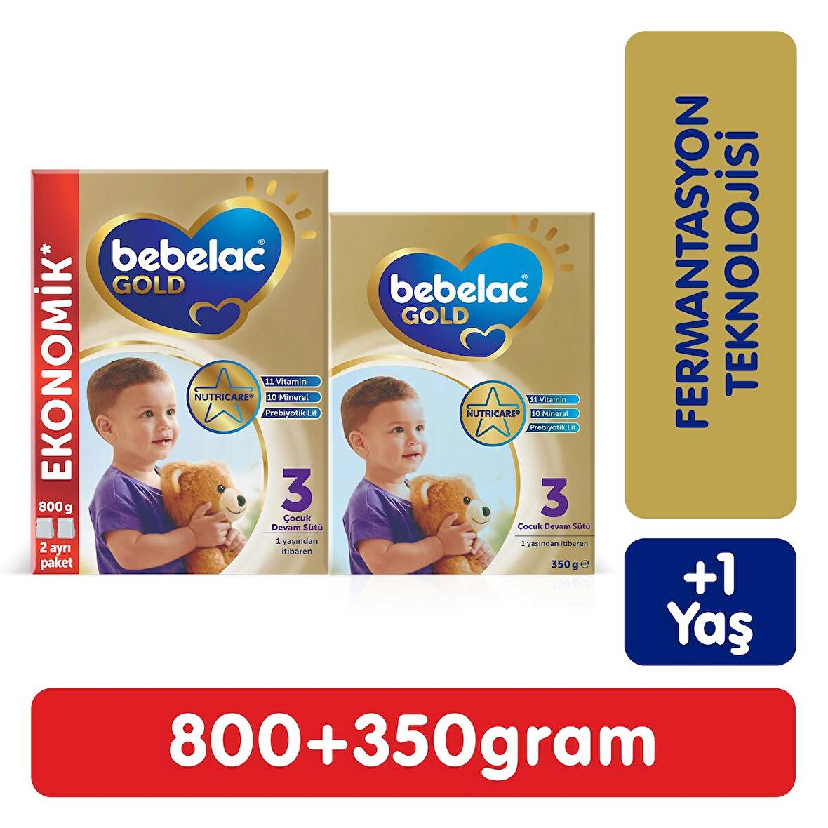 Bebelac Gold 3 Prebiyotik Devam Sütü 800 gr - 350 gr