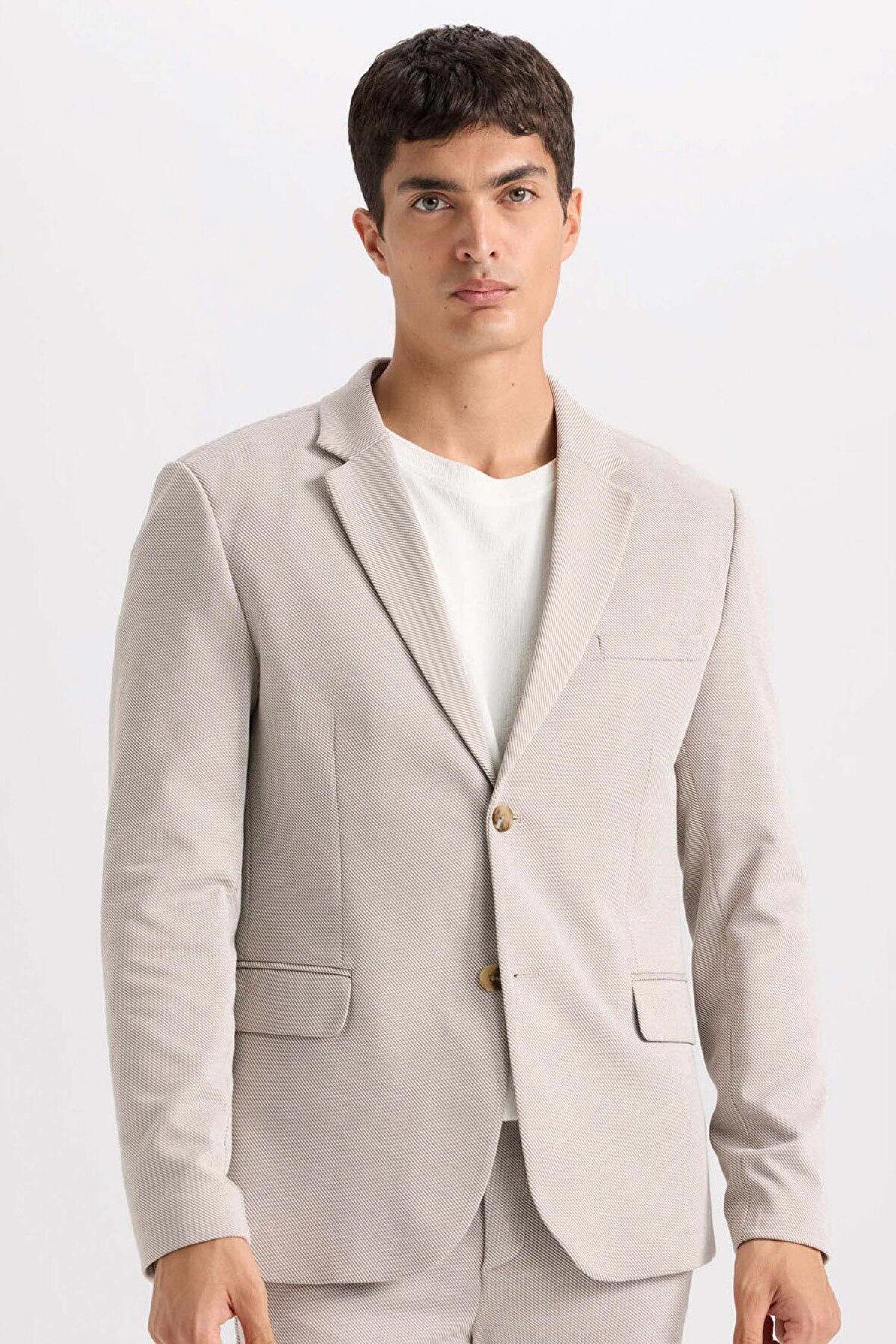 Modern Fit Astarlı Blazer Ceket