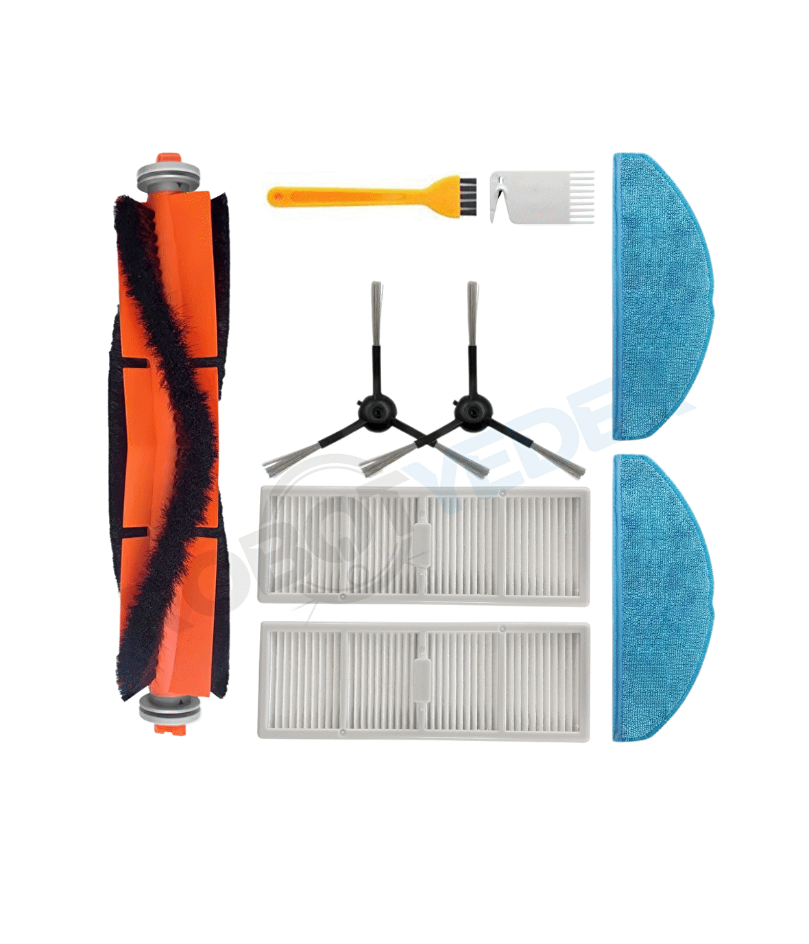 Philips 7000 Serisi İle Uyumlu Yedek Fırça Hepa Filtre Mop Seti-9 Parça