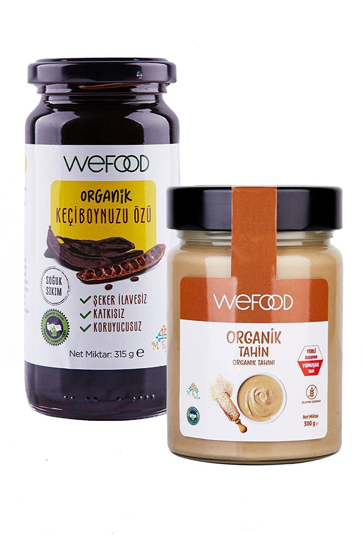 Wefood Organik Tahin 300 gr  + Wefood Organik Keçiboynuzu Özü 315 gr