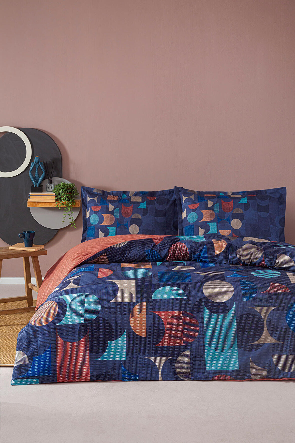 Özdilek Colored Shape Tek Kişilik Lastikli Fitted Çarşaf Nevresim Takımı
