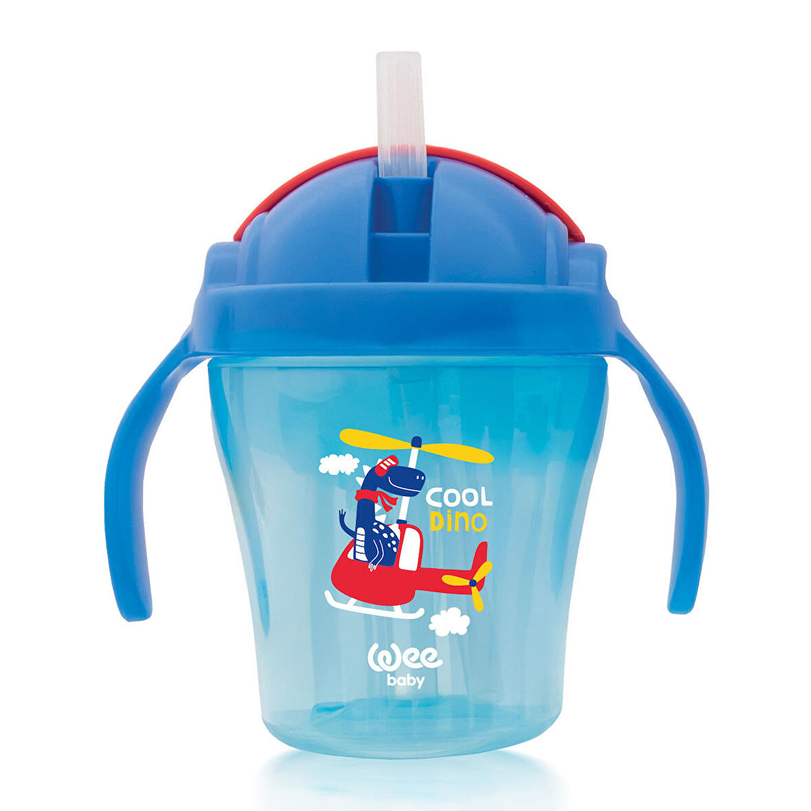 Wee Baby Pipetli Bardak 200 ml - MAVİ