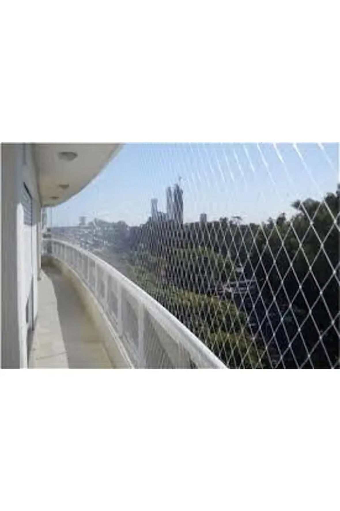 Yükseklik 2,50 Uzunluk 6 Metre Kuş Filesi Montaj Mağzemeli Balkon Filesi Balkon Kuş Ağı Balkon Ağı