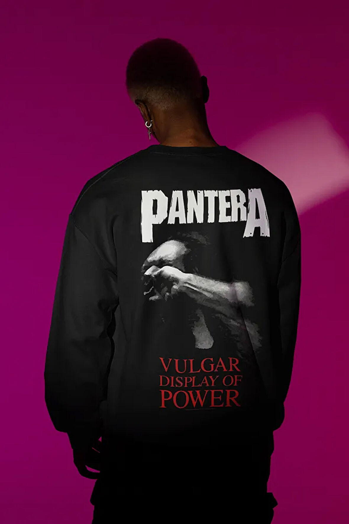Müzik Grubu Baskılı Unisex Oversize Pantera Sweatshirt