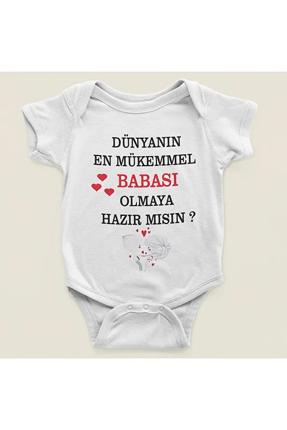 Dünyanın En Mükemmel Babası Olmaya Hazır Mısın ? Yazılı Pamuklu Yumuşak Unisex Çıtçıtlı Body Zıbın