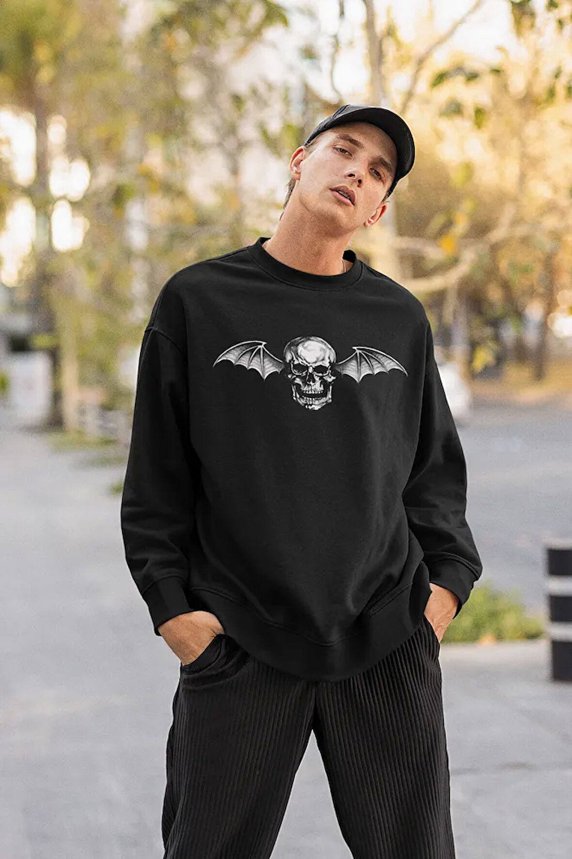 Kuru Kafa Baskılı Unisex Oversize Sweatshirt