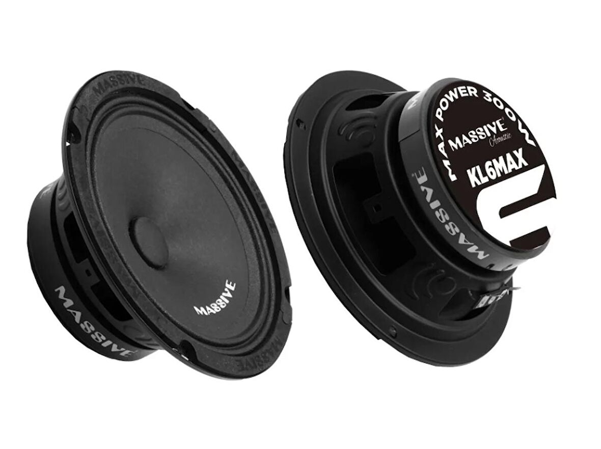 Massive Ms-kl6max 16 Cm Oto Midrange Hoparlör Deprem Serisi Çifti 600wat-200w Rms 1takım/2adet.