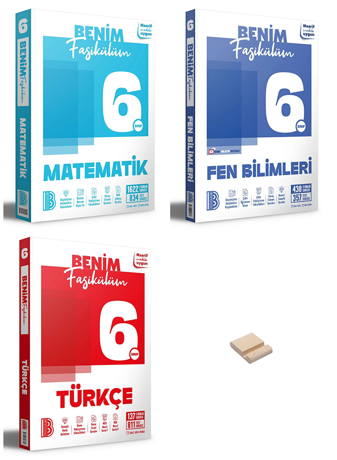 6. Sınıf Benim Fasikülüm Matematik Fen Bilimleri ve Türkçe 3lü Set + Telefon Standı