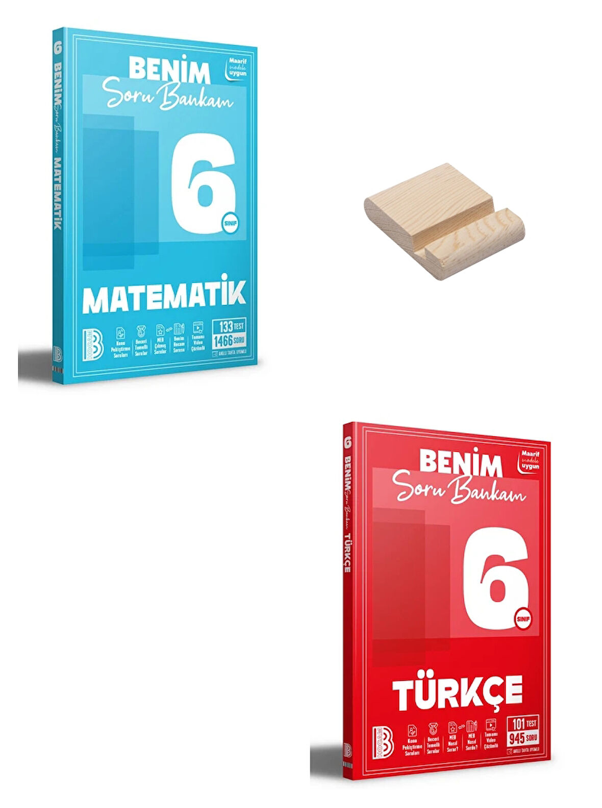 6. Sınıf Matematik ve Türkçe Soru Bankası + Telefon Standı