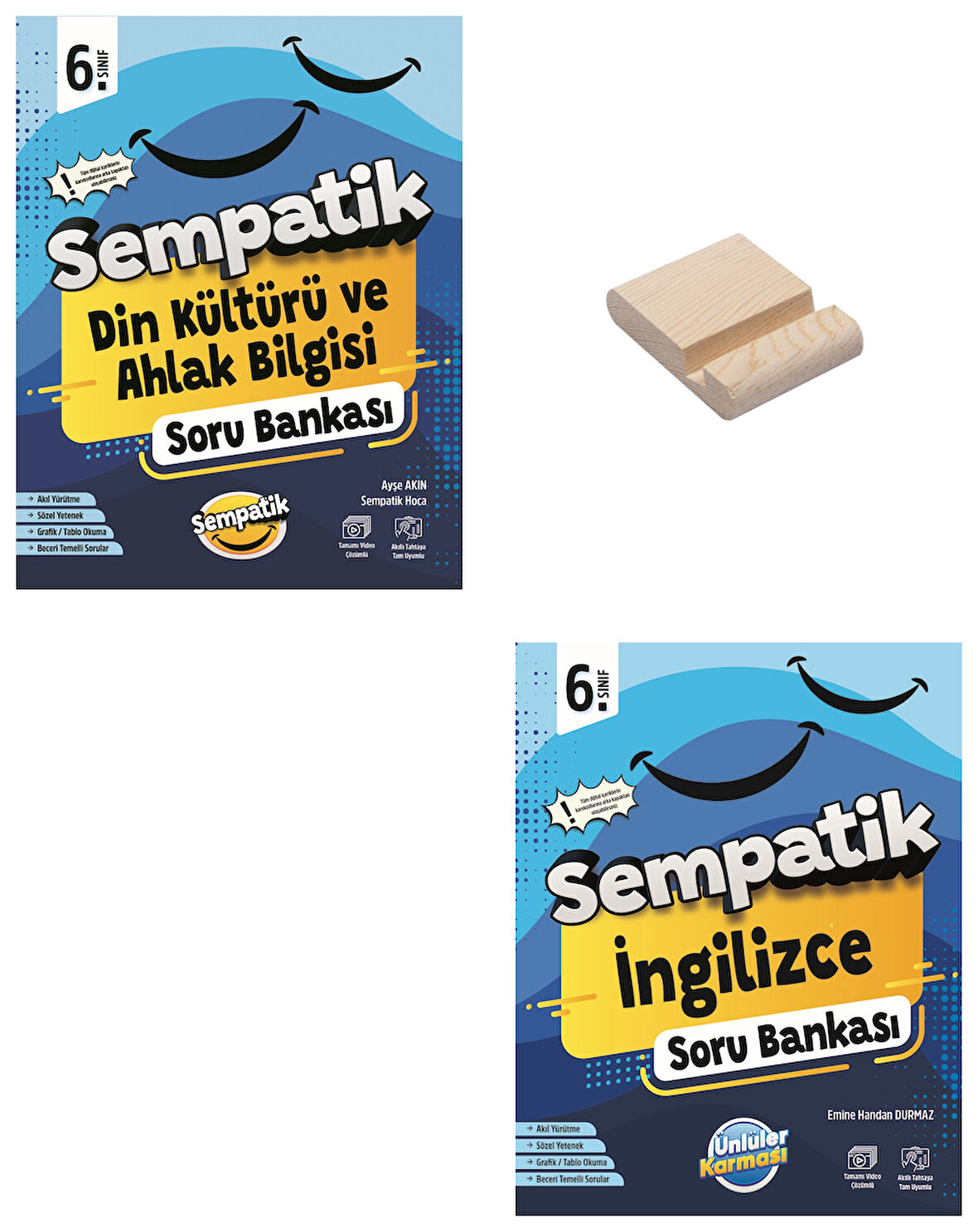 6. Sınıf Sempatik Din Kültürü ve İngilizce Soru Bankası + Telefon Standı