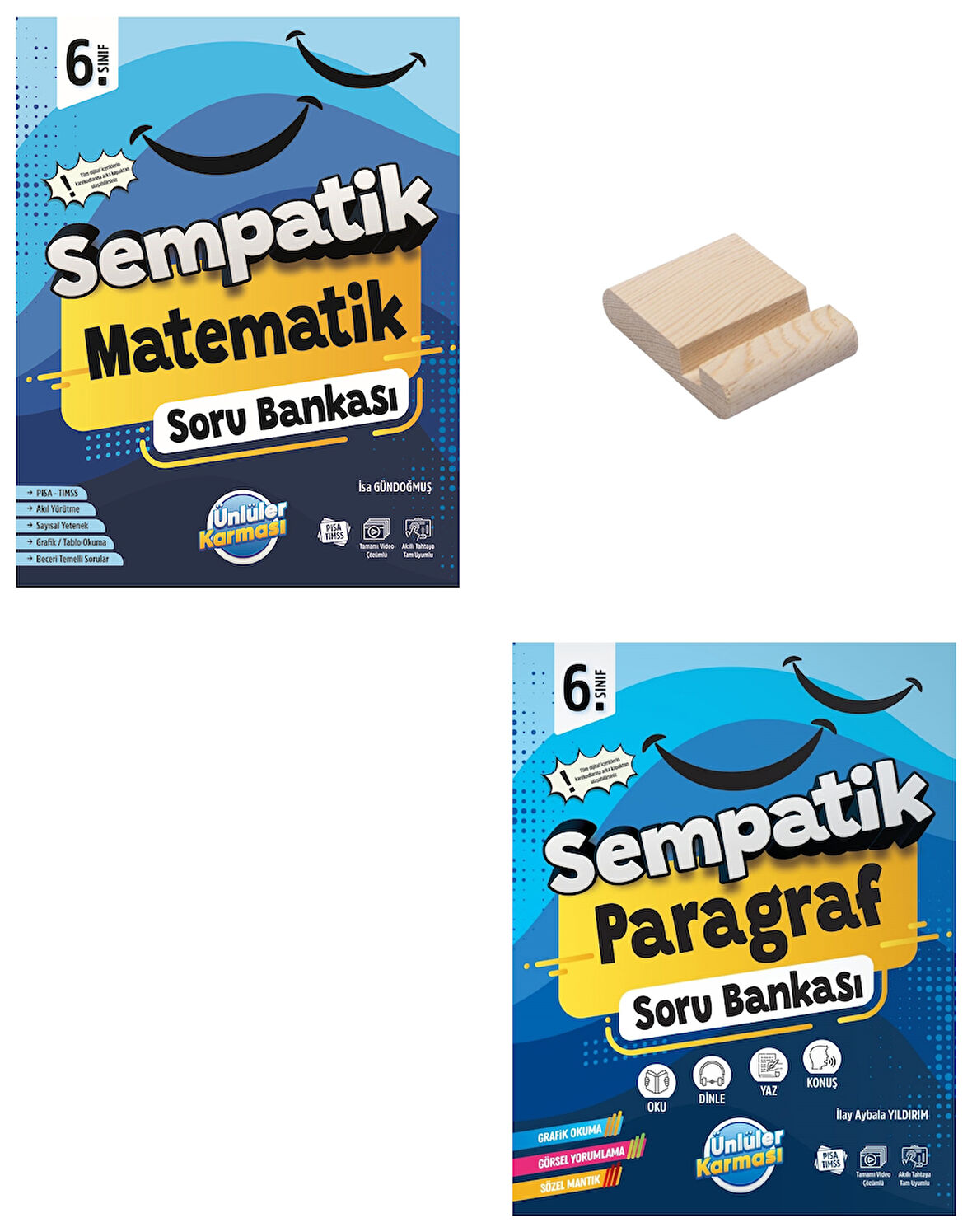 6. Sınıf Sempatik Matematik ve Paragraf Soru Bankası + Telefon Standı