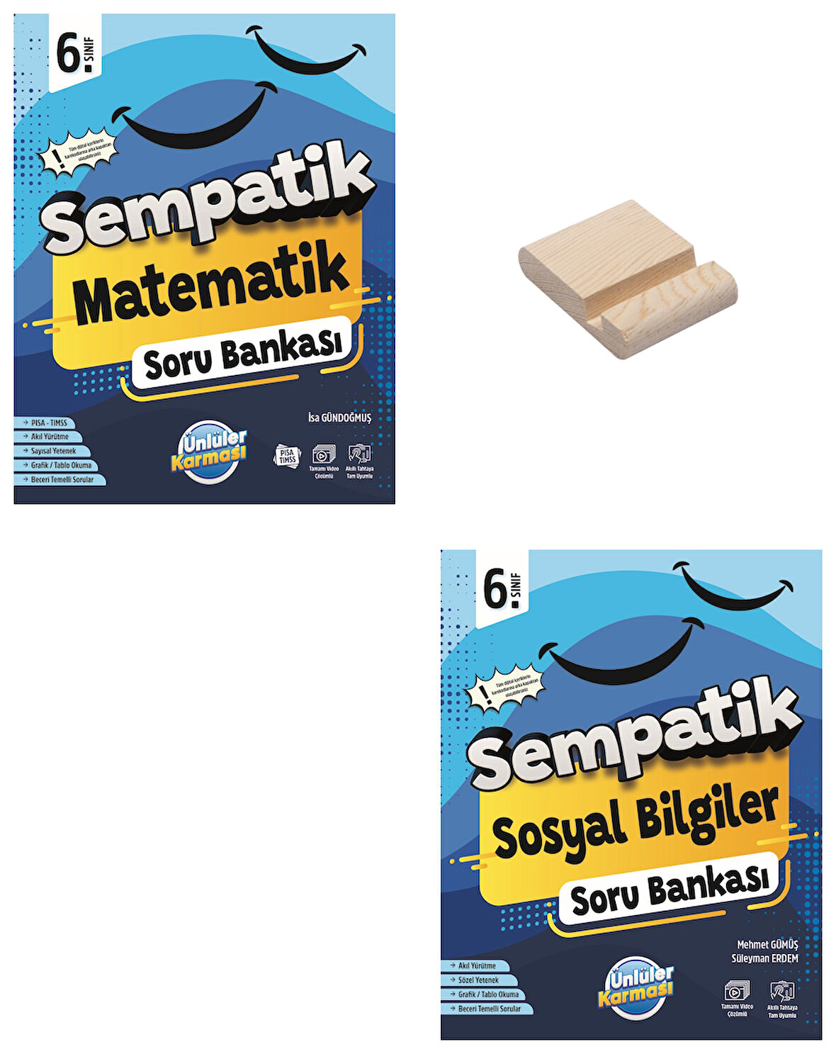 6. Sınıf Sempatik Matematik ve Sosyal Bilgiler Soru Bankası + Telefon Standı