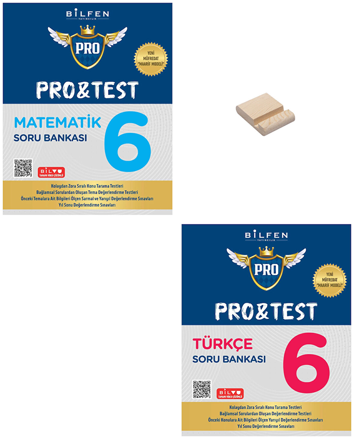 6. Sınıf Pro&Test Matematik ve Türkçe Soru Bankası + Telefon Standı