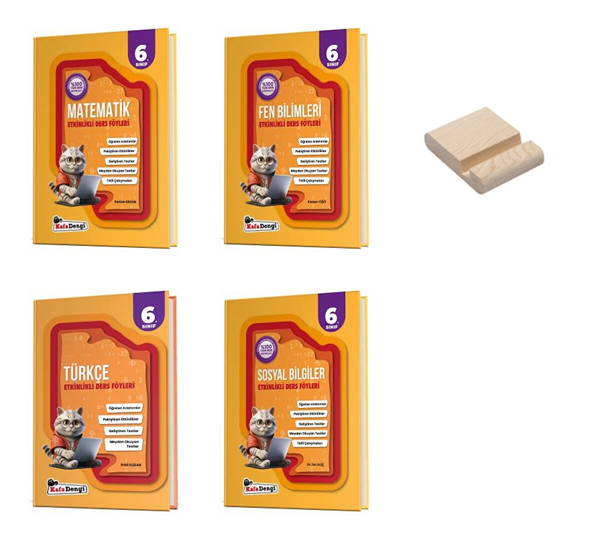 Kafa Dengi 6. Sınıf Matematik Fen Türkçe ve Sosyal Etkinlikli Ders Föyleri 4lü Set 