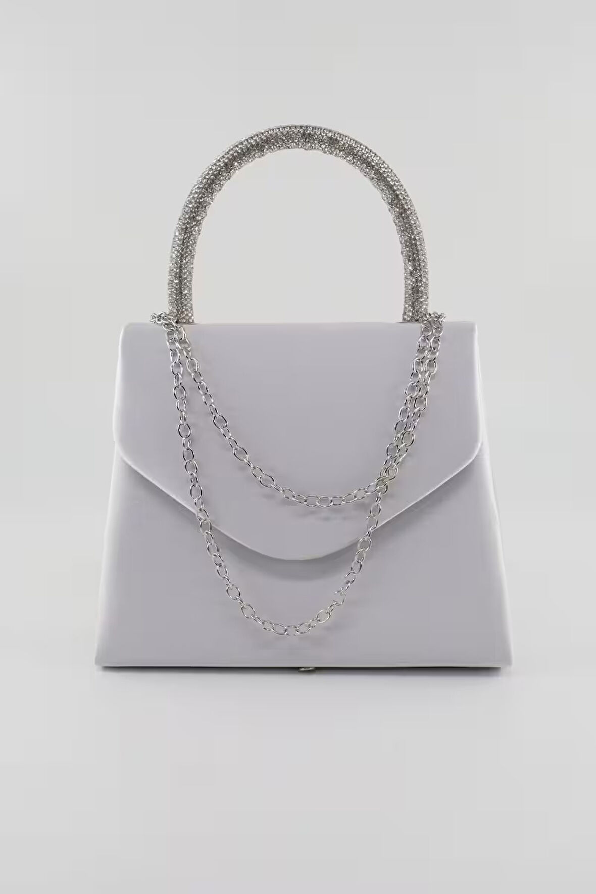 Saten taşlı gümüş abiye çanta. Clutch saten gümüş gece çantası. Abiye çanta gümüş. Saten abiye çanta