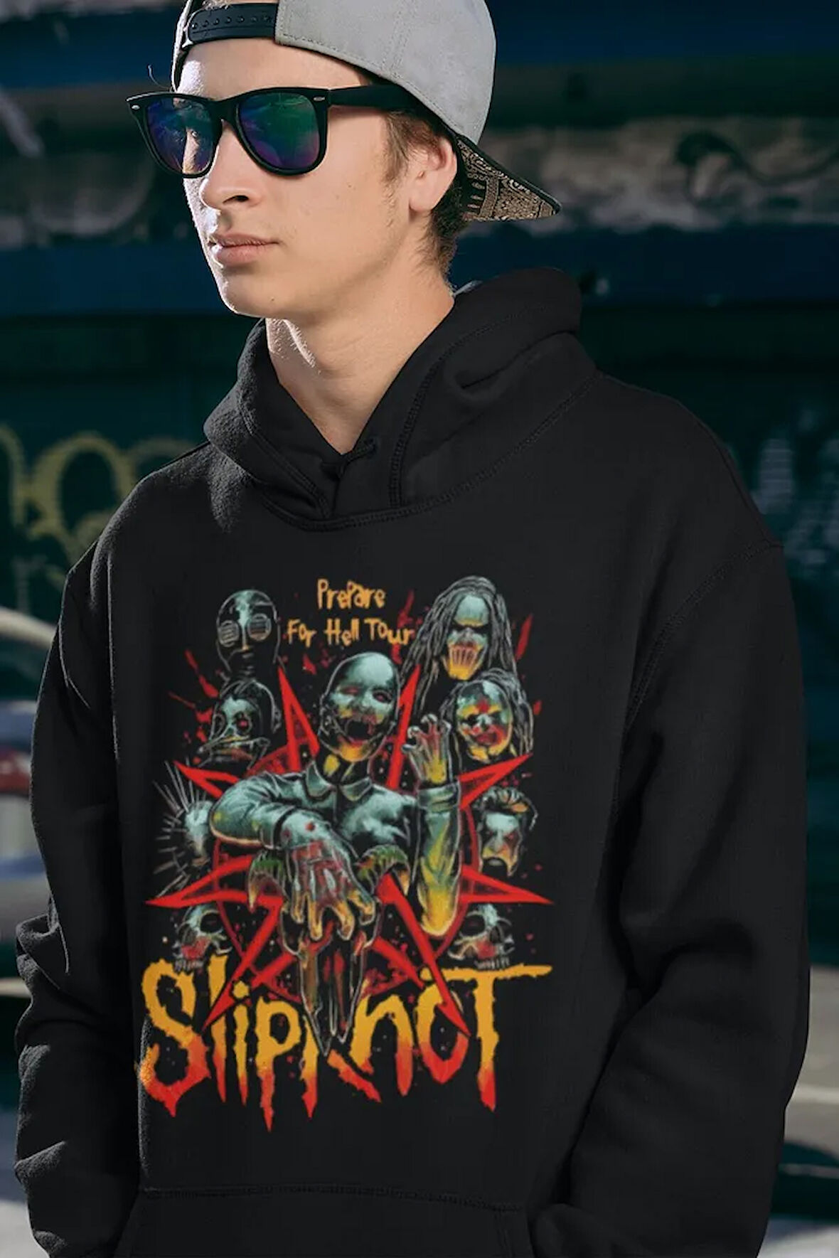 Slipknot Baskılı Unisex Oversize Müzik Grubu Hoodie