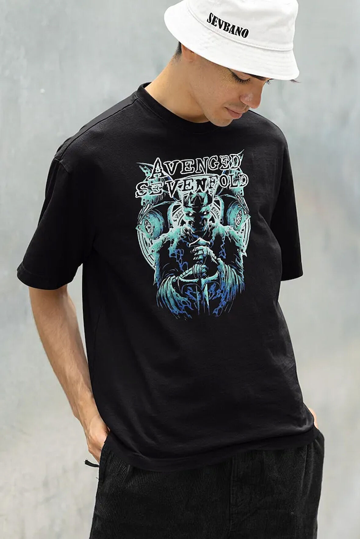 Avenged Sevenfold Baskılı Unisex Oversize Müzik Grubu Baskılı Tişört