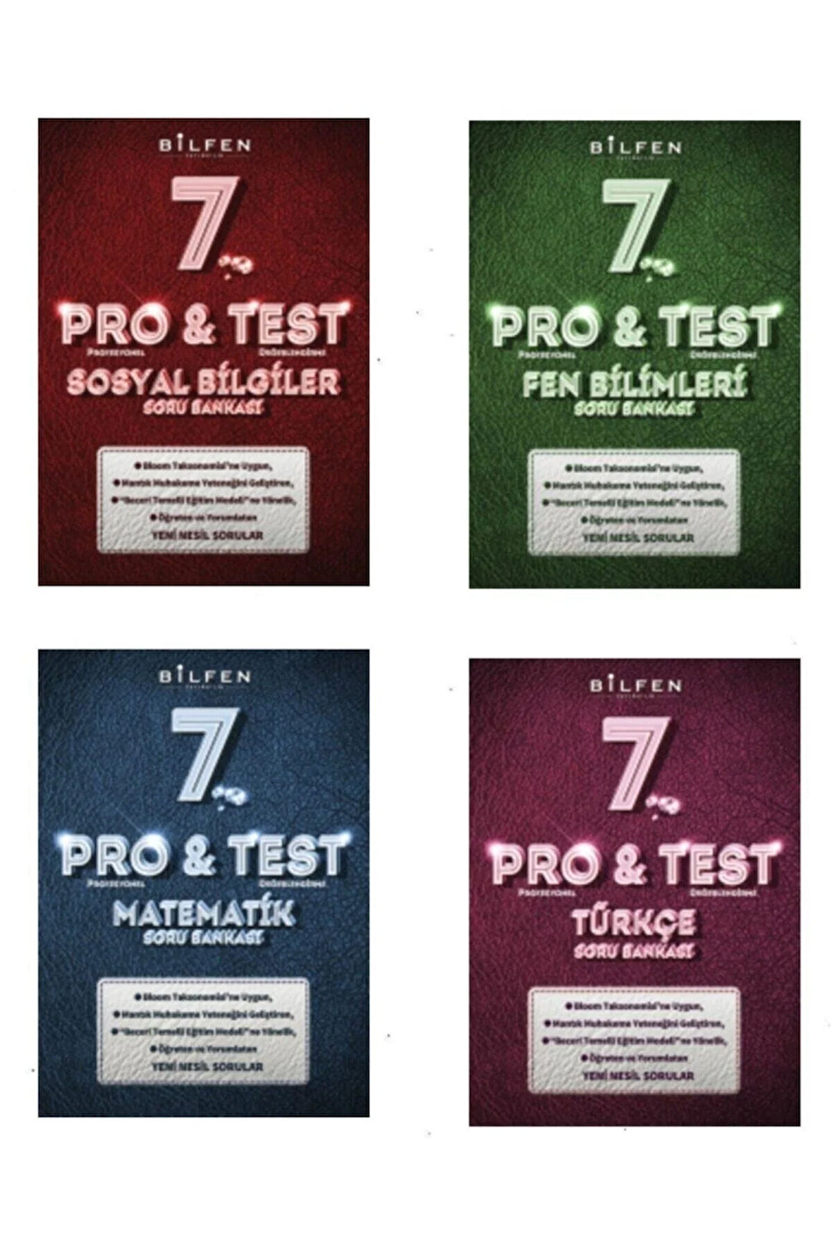 Bilfen 7. Sınıf Protest 4'lü Soru Bankası Seti