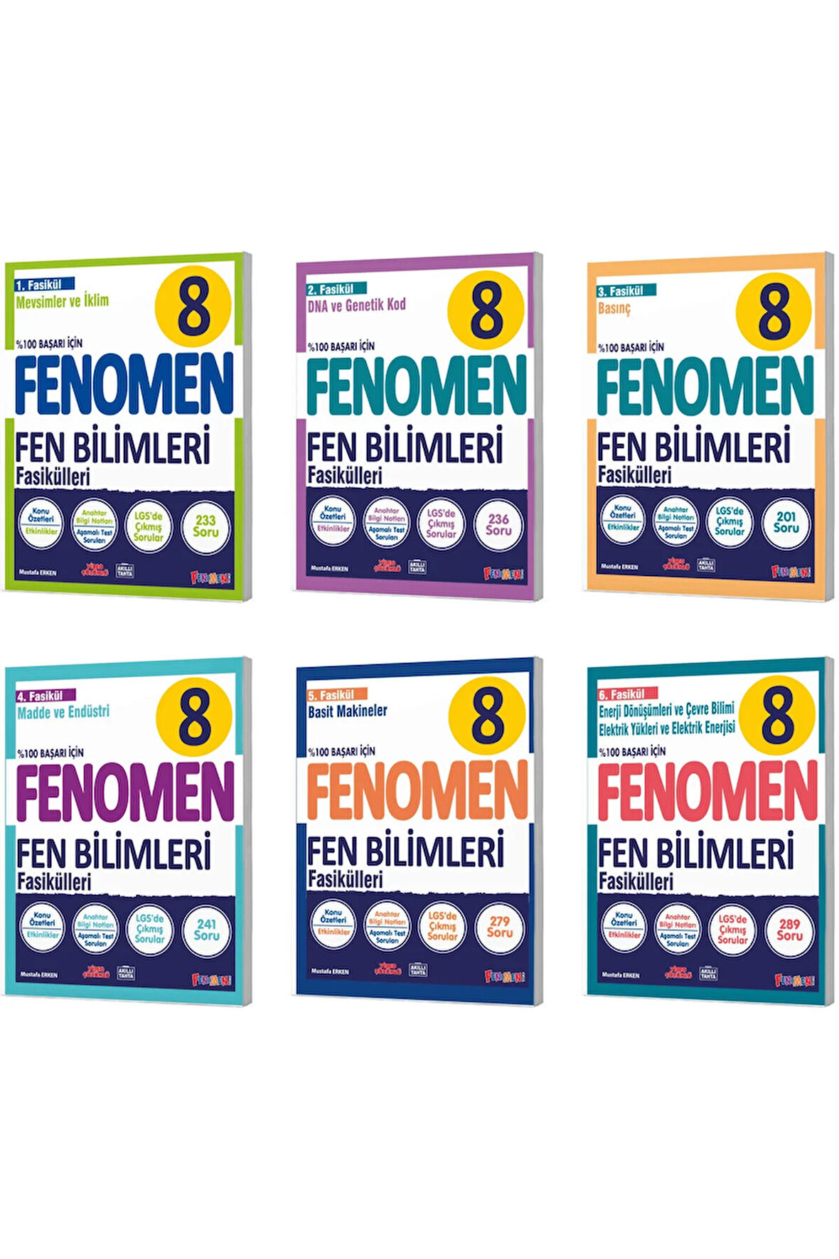 Fenomen 8.sınıf Fen Bilimleri Fasikülleri 6 Fasikül Soru Bankası Full Yeni Kapak