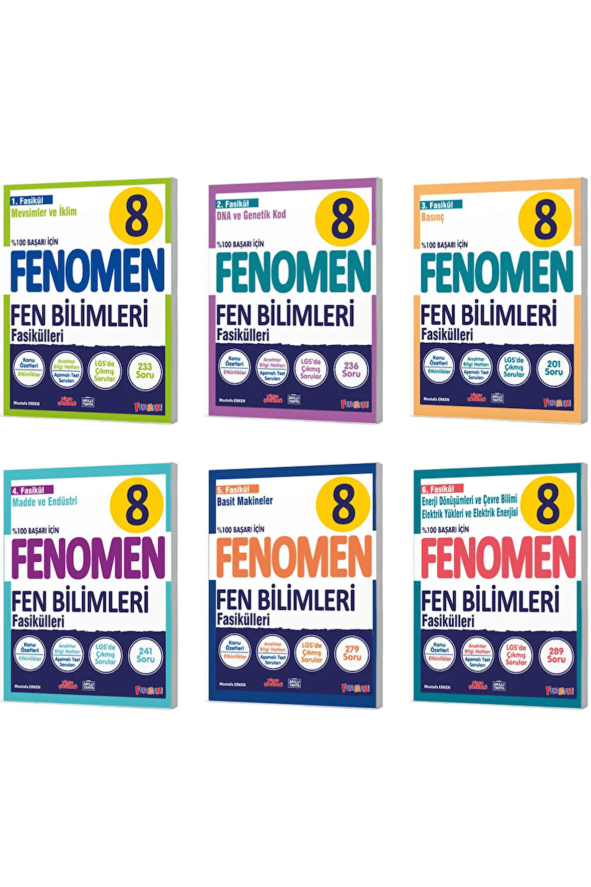 Fenomen 8.sınıf Fen Bilimleri Fasikülleri 6 Fasikül Soru Bankası Full Yeni Kapak