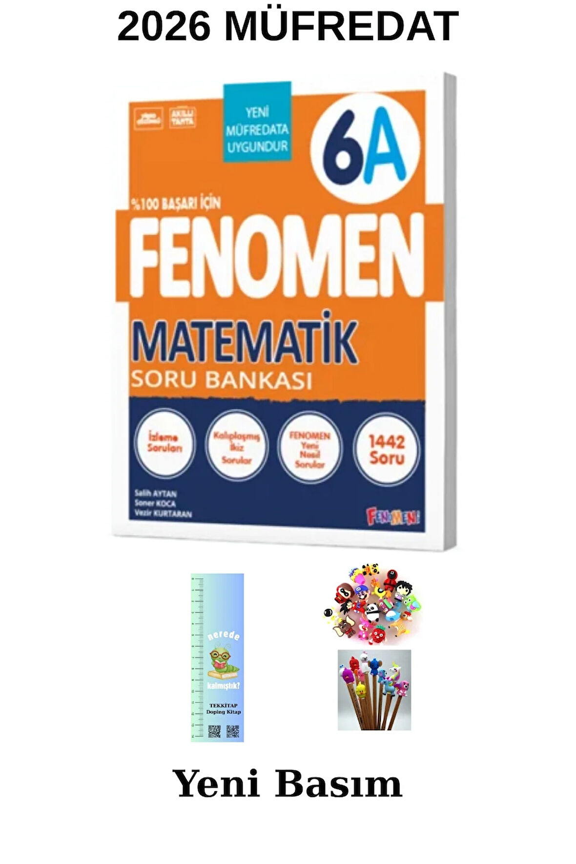 Fenomen 6. Sınıf Matematik A SORU BANKASI Maarif Modeli (Tırtıl A. +Kalem B.)2026 Yeni Ürün