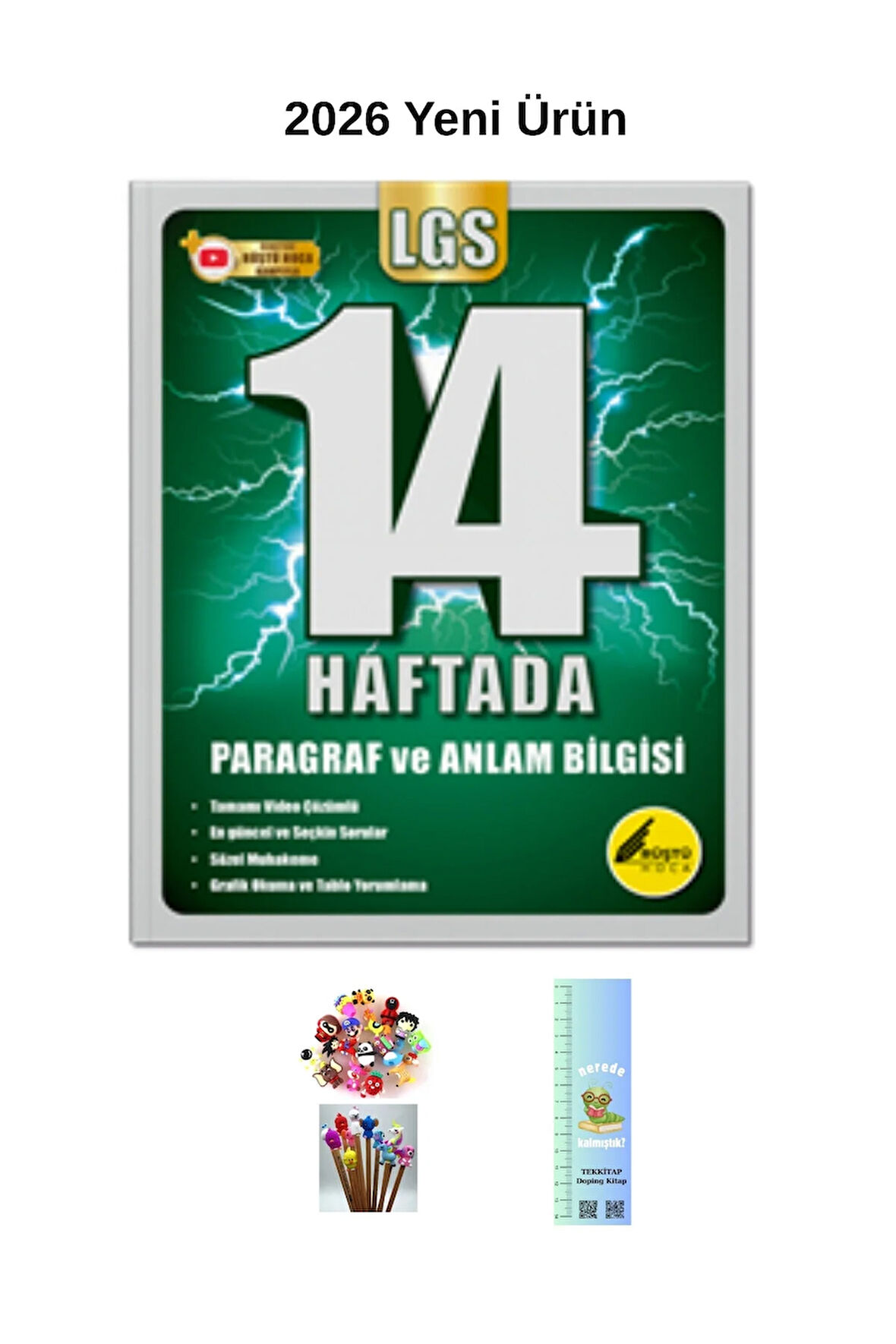 8. Sınıf 14 Haftada LGS Paragraf ve Anlam Bilgisi 2026 Yeni Ürün (Tırtıl A. + Kalem B. )