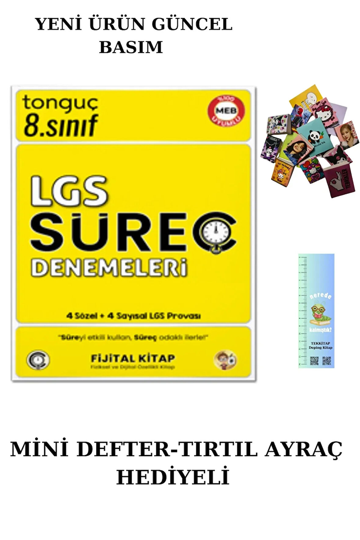 Tonguç DENEME 8. Sınıf LGS Süreç Denemeleri 2025 (MİNİ DEFTER+TIRTIL AYRAÇ)DENEME