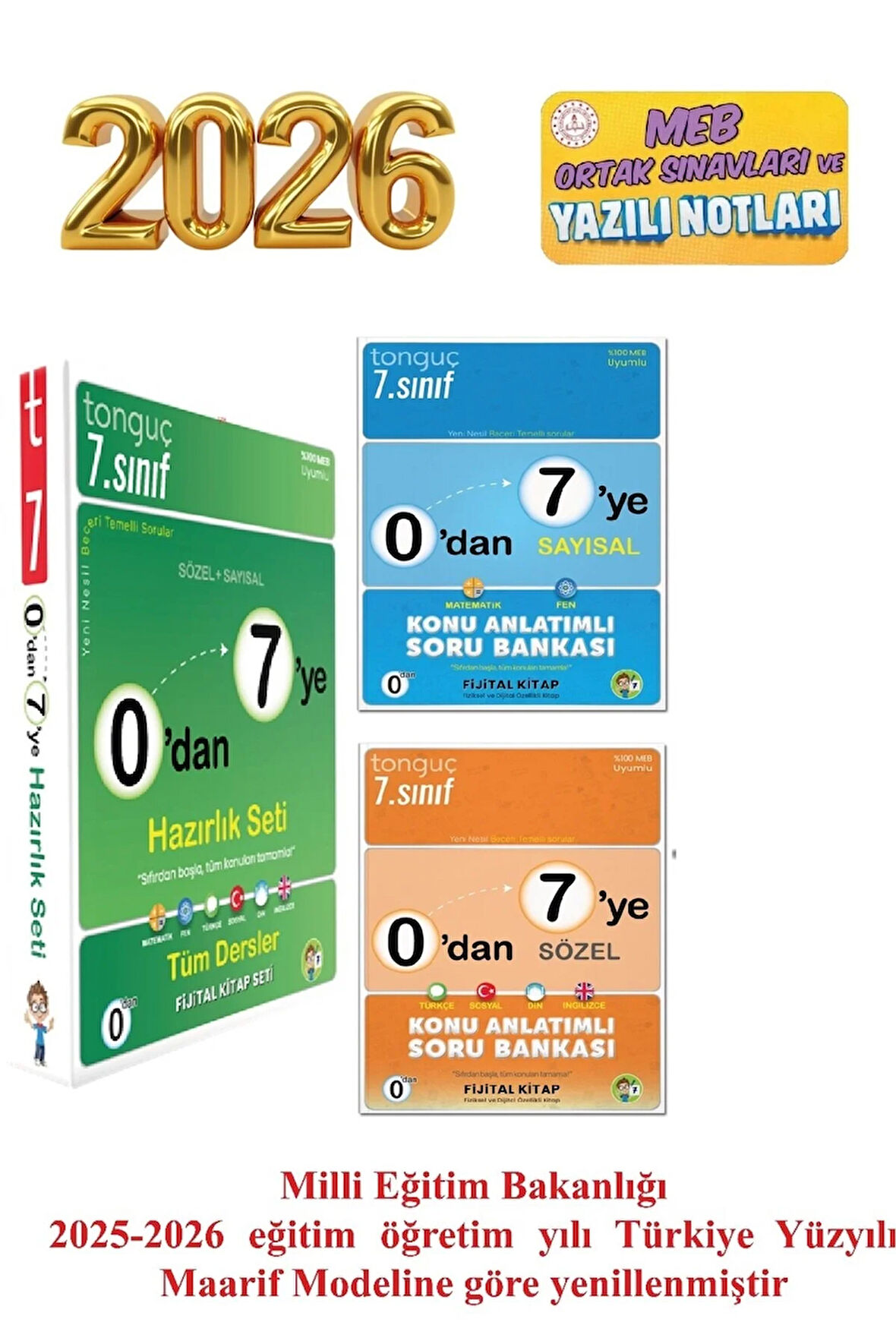 Tonguç 0'dan 7'e Konu Anlatımlı Soru Bankası Seti