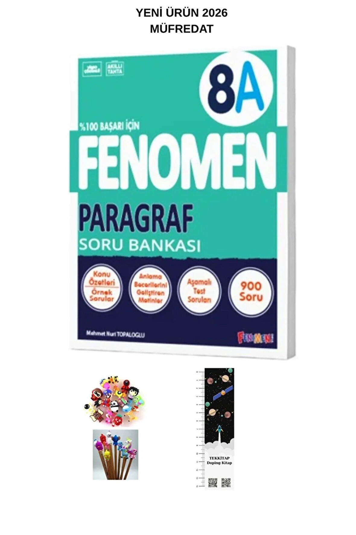 Fenomen 8. Sınıf A Paragraf Soru Bankası (UZAY A.+KALEM B)YENİ 2026 MÜFREDAT