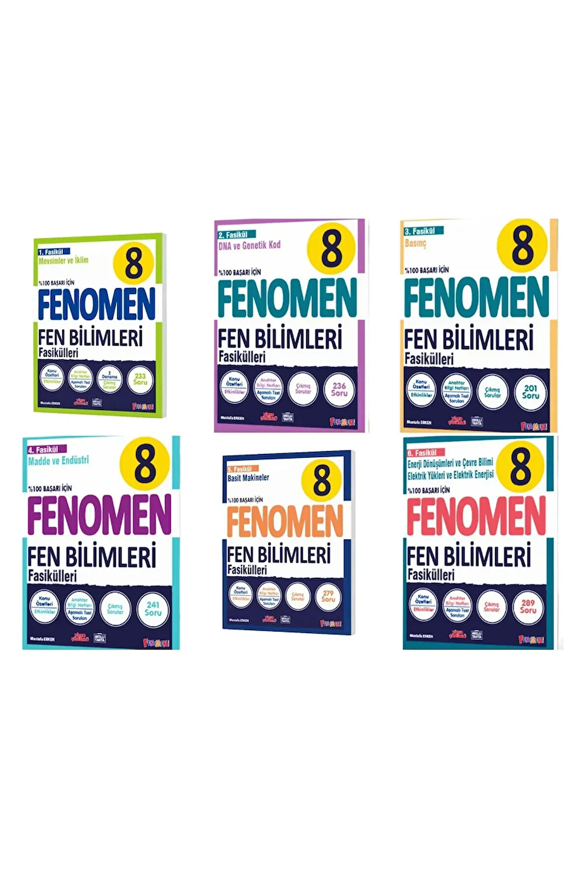 FENOMEN YAY. 8.SINIF FEN BİLİMLERİ FASİKÜL SET 6 LI