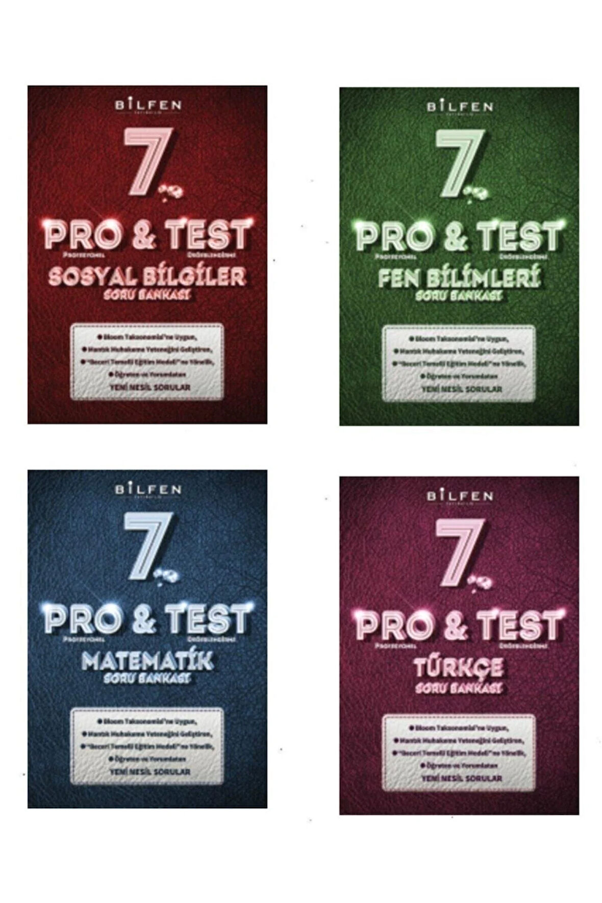 Bilfen 7. Sınıf Protest 4'lü Soru Bankası Seti