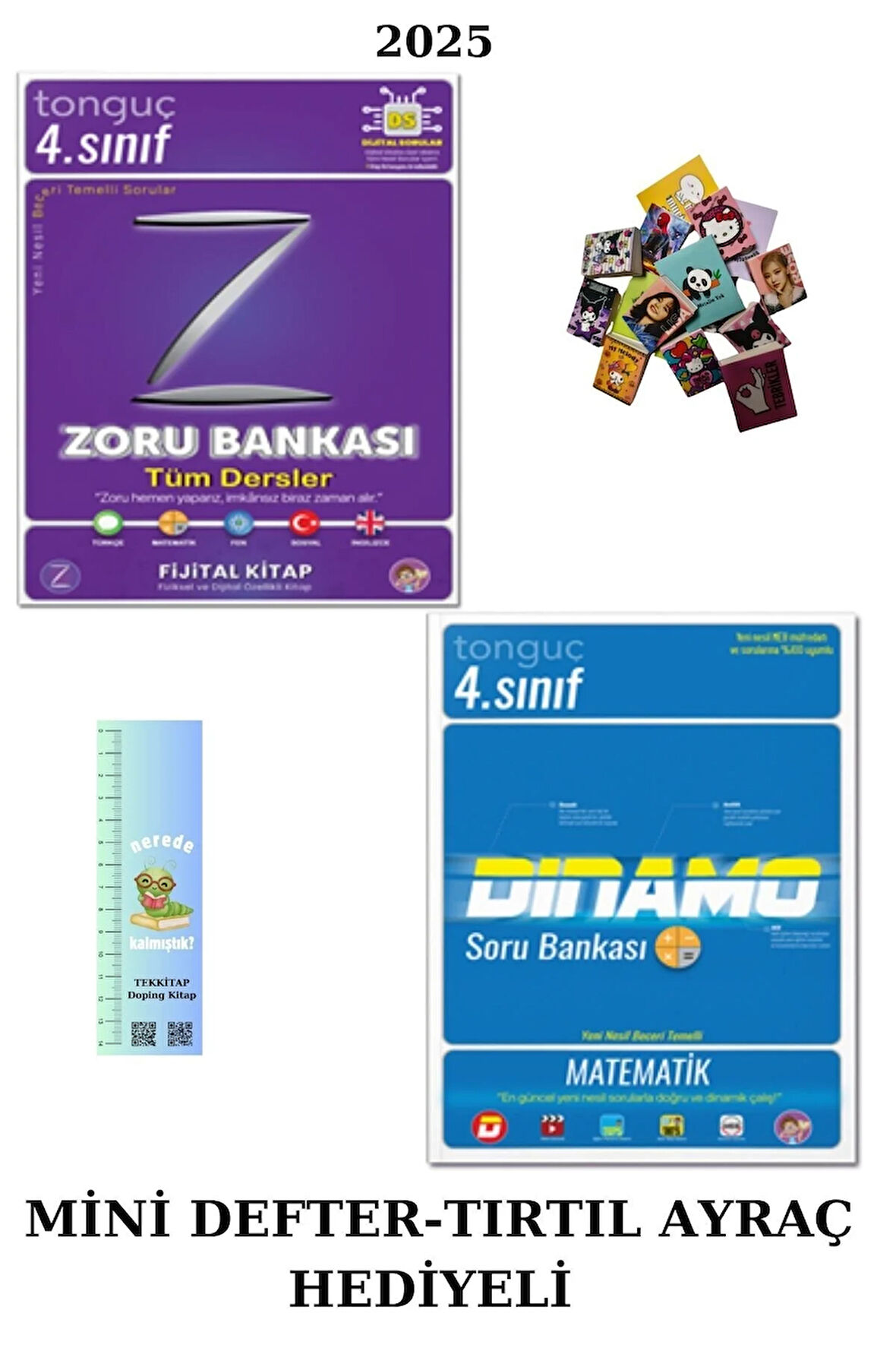 Tonguç 4. Sınıf Zoru Bankası TD.+ 4. Sınıf DİNAMO Matematik SB. (2 Kitap)(Mini D.+Tırtıl Ayraç)