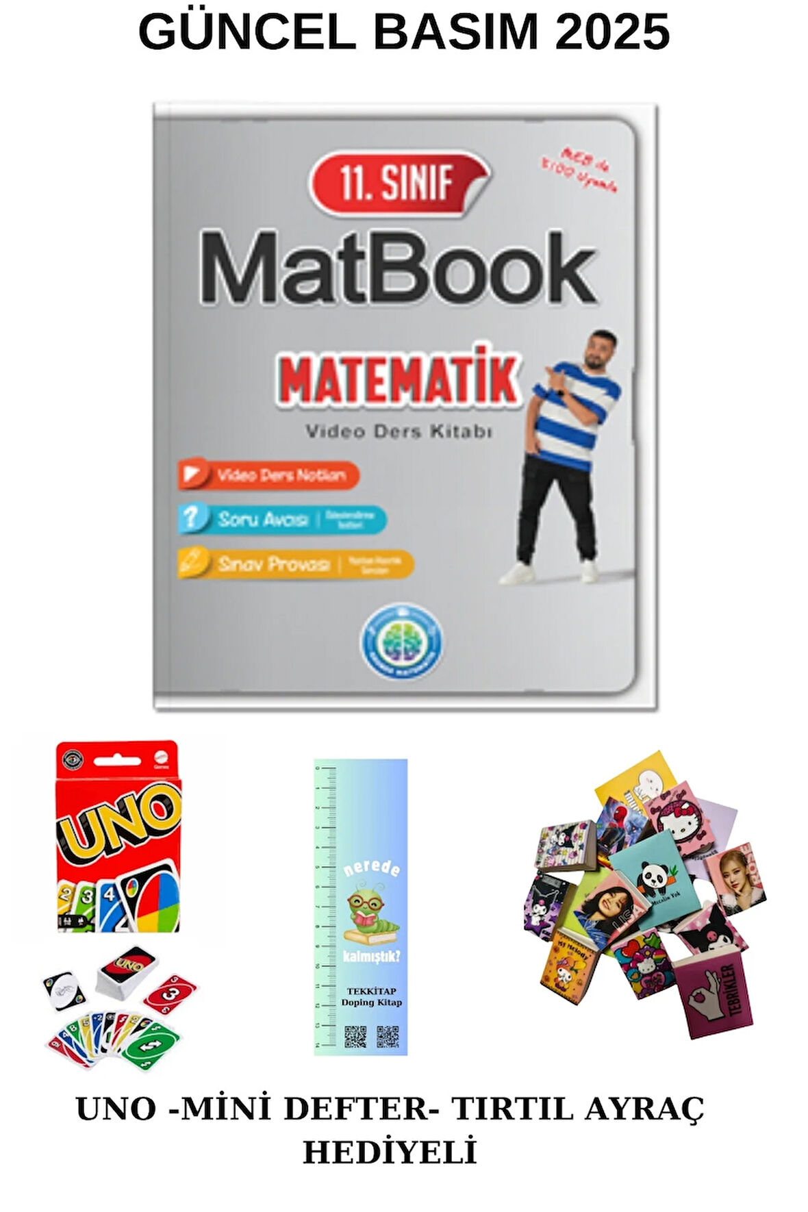 Matbook 11. Sınıf Matbook Video Ders Kitabı (UNO - MİNİ DEFTER-- TIRTIL AYRAÇ HEDİYELİ)