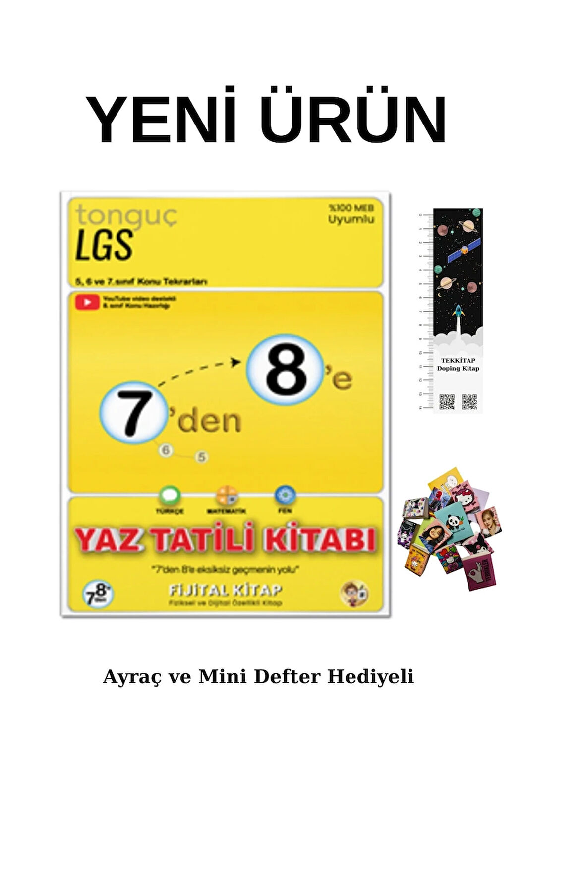 Tonguç 7'den 8'e Hazırlık Kitabı (UZAY A. + Mini Defter )Yeni Ürün