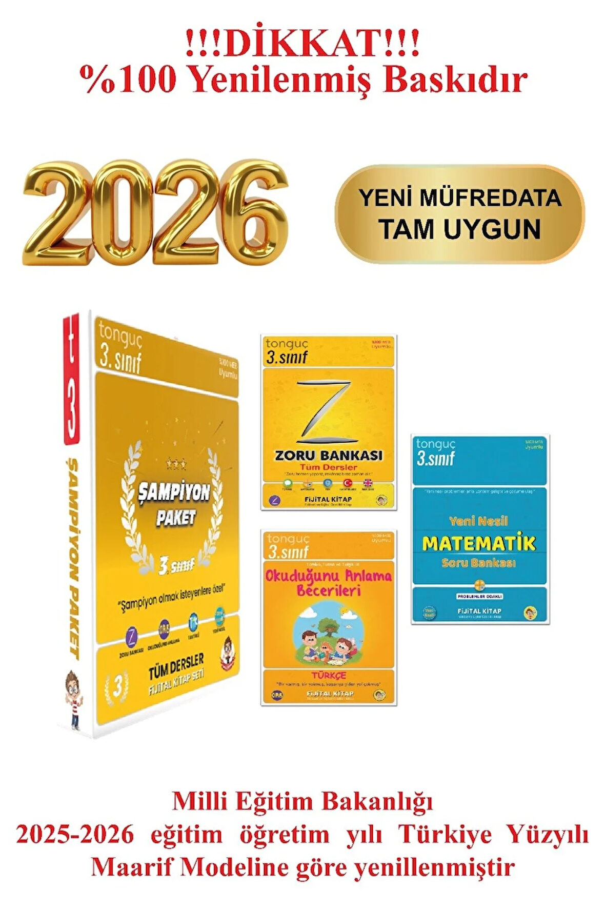 3. Sınıf Şampiyon Paketi 2022 / Toplam 3 Kitap