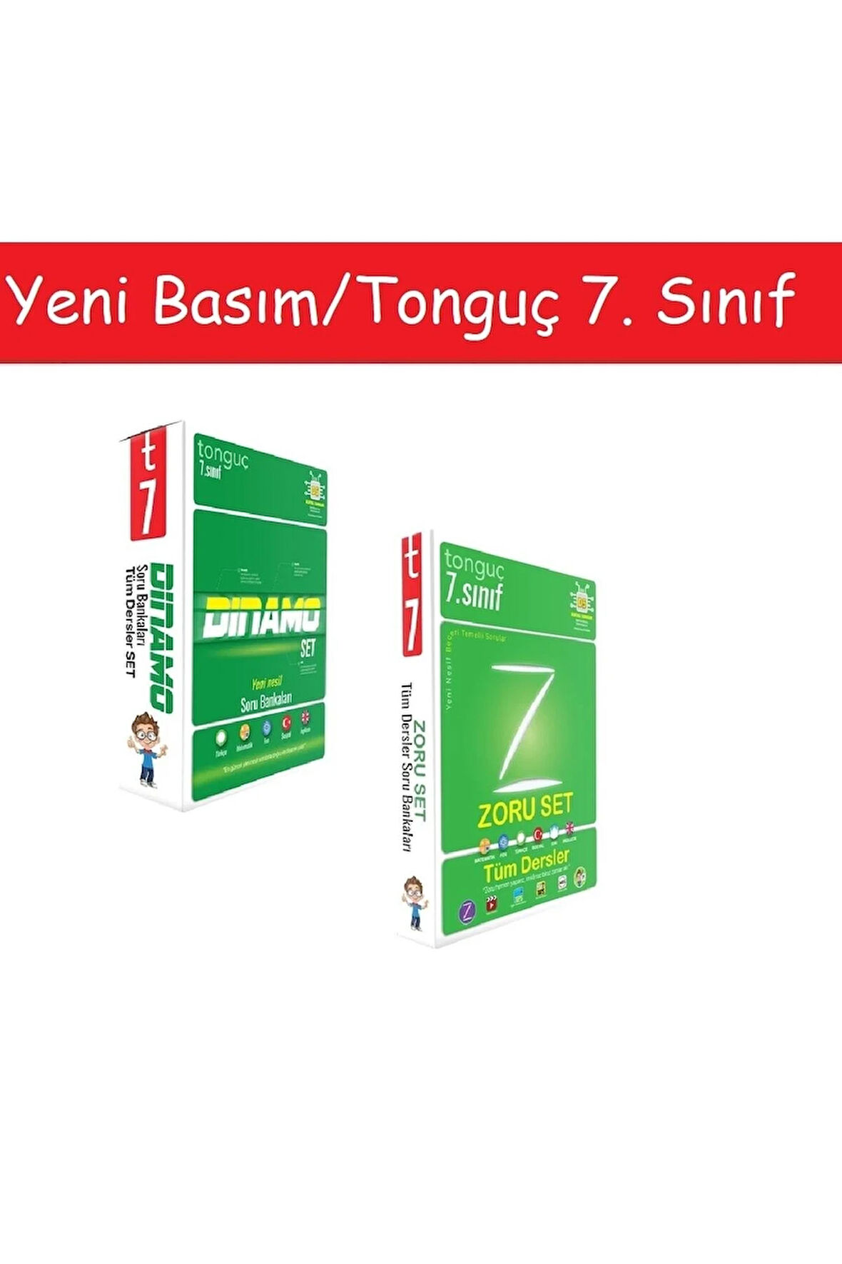 Tonguç 7. Sınıf Dinamo Tüm Dersler Soru Bankası Set & 7. Sınıf Zoru Bankası Tüm Dersler Seti