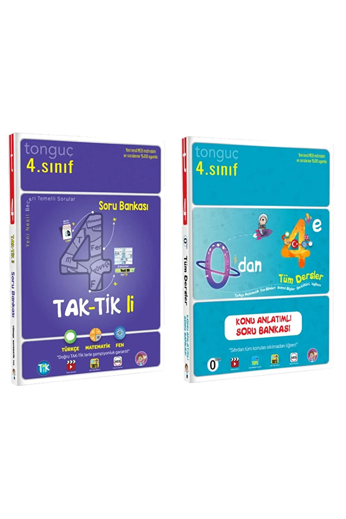 4.sınıf Taktkli Soru Bankası Ve 0'dan 4'e Tüm Dersler Konu Anlatımlı Soru Bankası