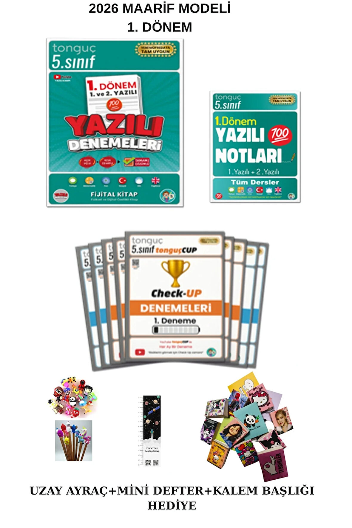 Tonguç 5. Sınıf Yazılı Notları ve Yazılı Denemeleri 1. Dönem 1 ve 2. Yazılı + CHECK UP DENEME 2026