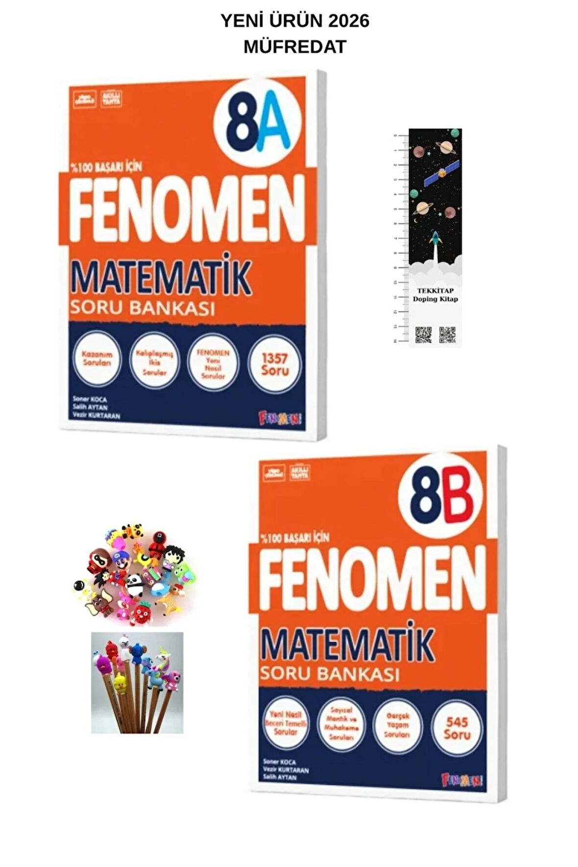 Fenomen 8. Sınıf A-B Matematik Soru Bankası 2 KİTAP 2026 MÜFREDAT (UZAY A.+KALEM B)YENİ ÜRÜN