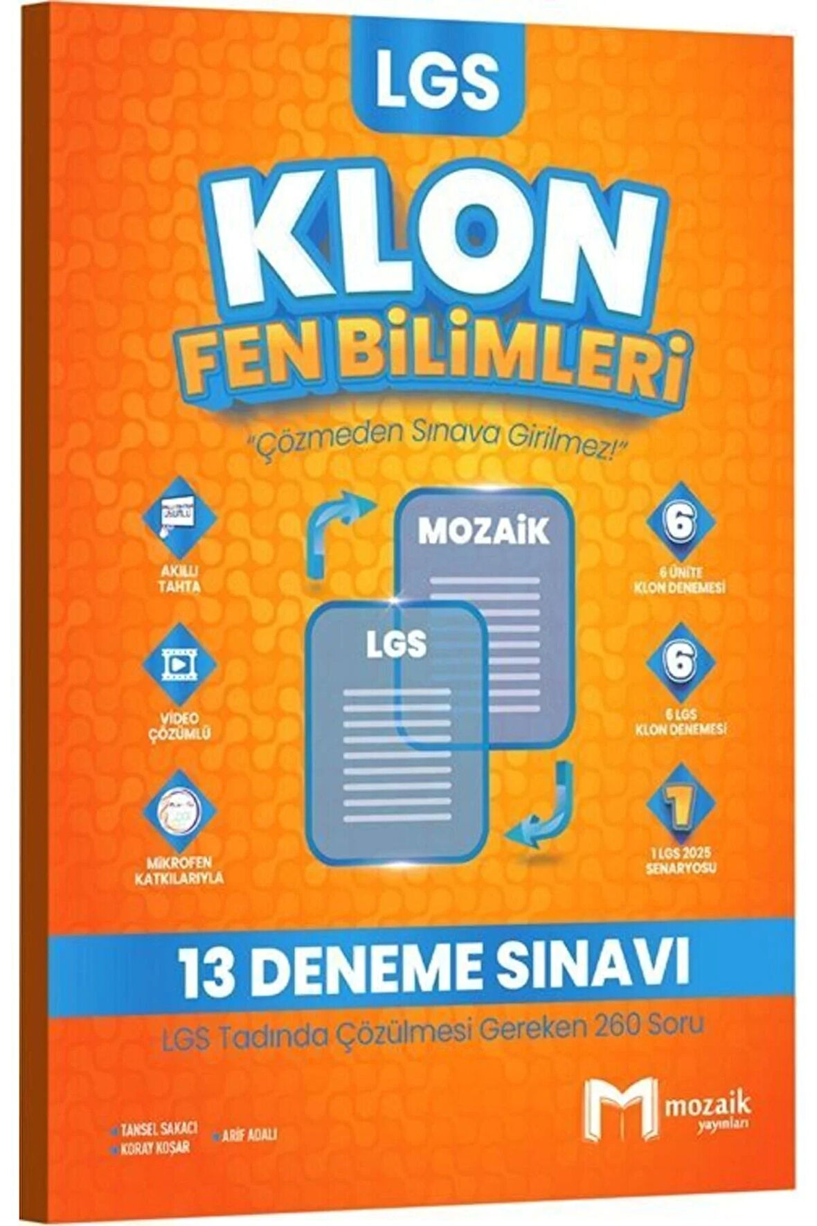 Mozaik Yayınları 8. Sınıf LGS Fen Bilimleri Klon 13 Deneme