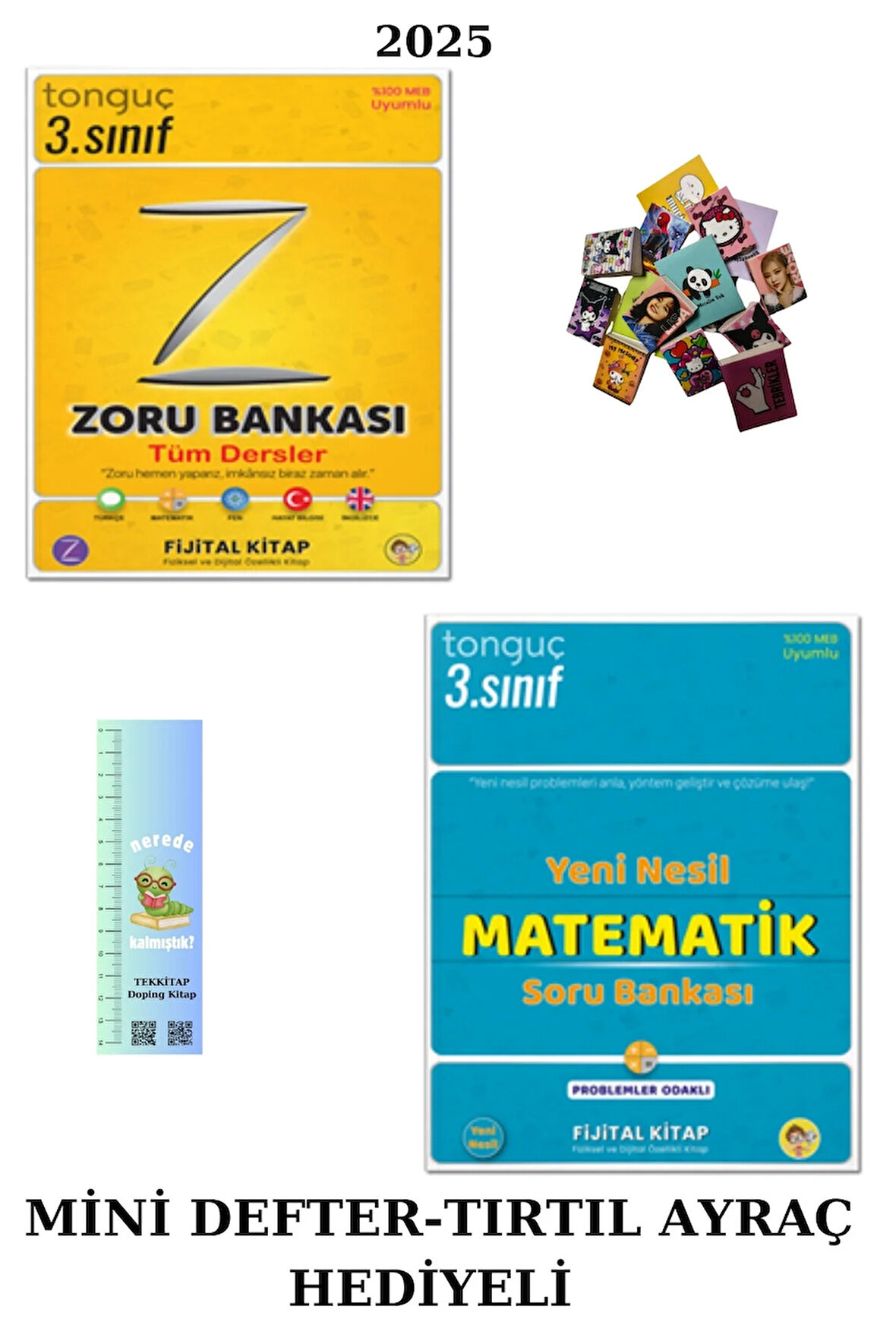 Tonguç 3. Sınıf Tüm Dersler Zoru Bankası + Yeni Nesil Matematik  (Mini D.+Tırtıl Ayraç) 2025