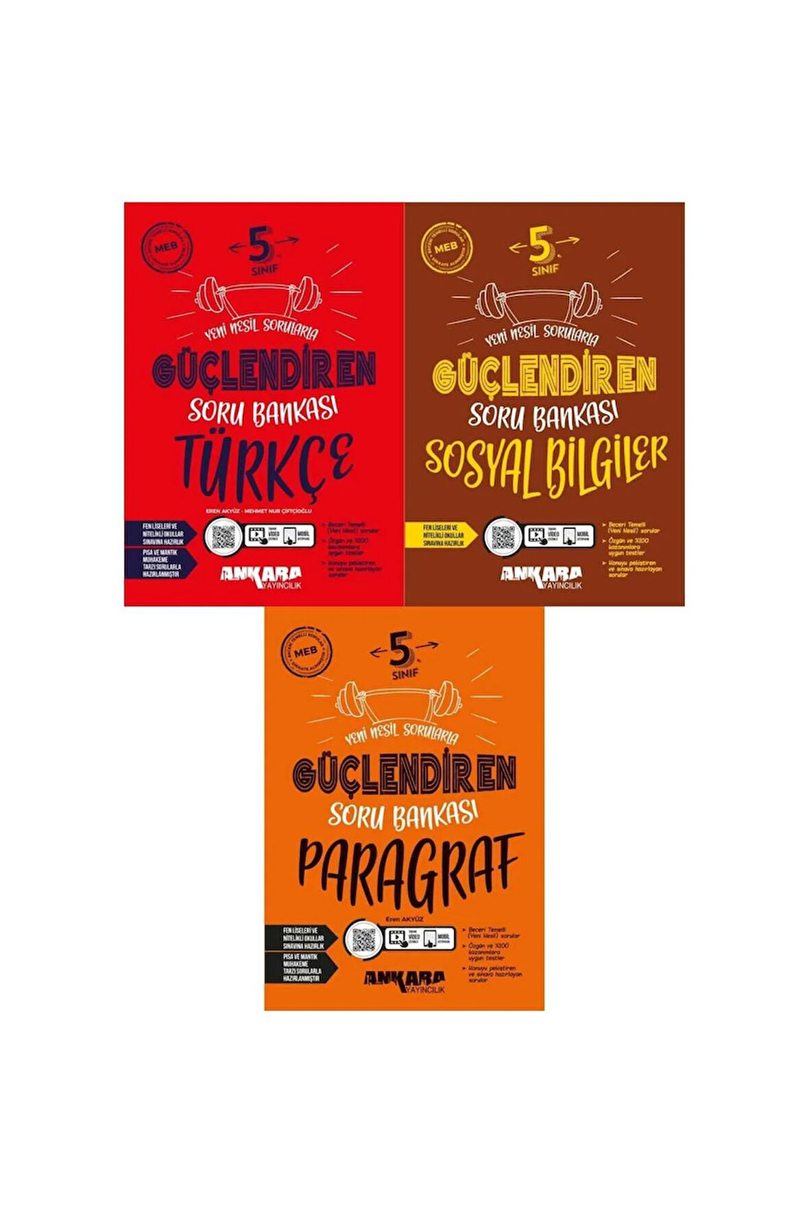 2025 .5 Sınıf  Güçlendiren  Türkçe-Sosyal Bilgiler-Paragraf Soru Bankası-Deneme Hediyeli