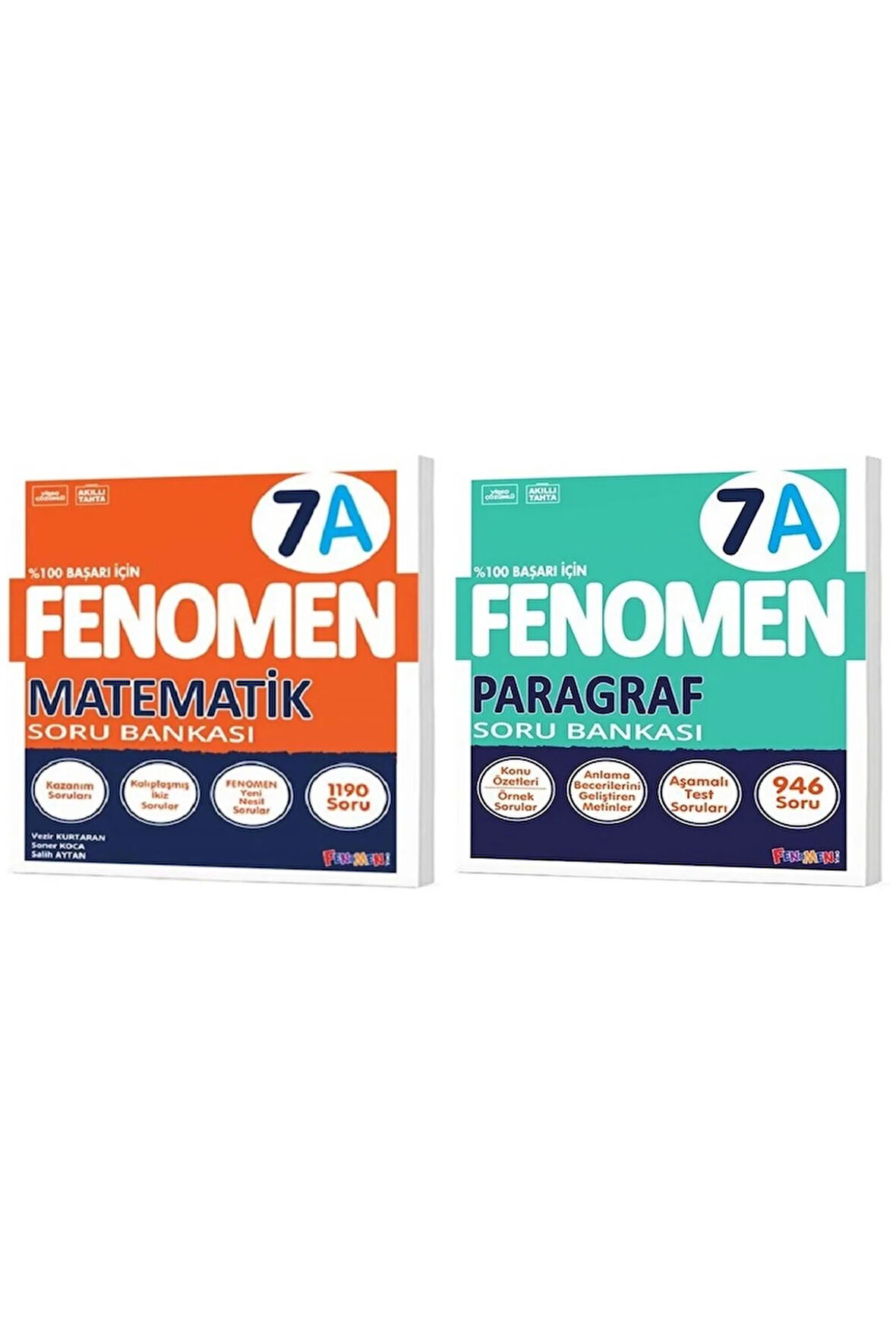 Fenomen Okul 2025 7. Sınıf Matematik + Paragraf A Serisi Soru Seti 2 Kitap