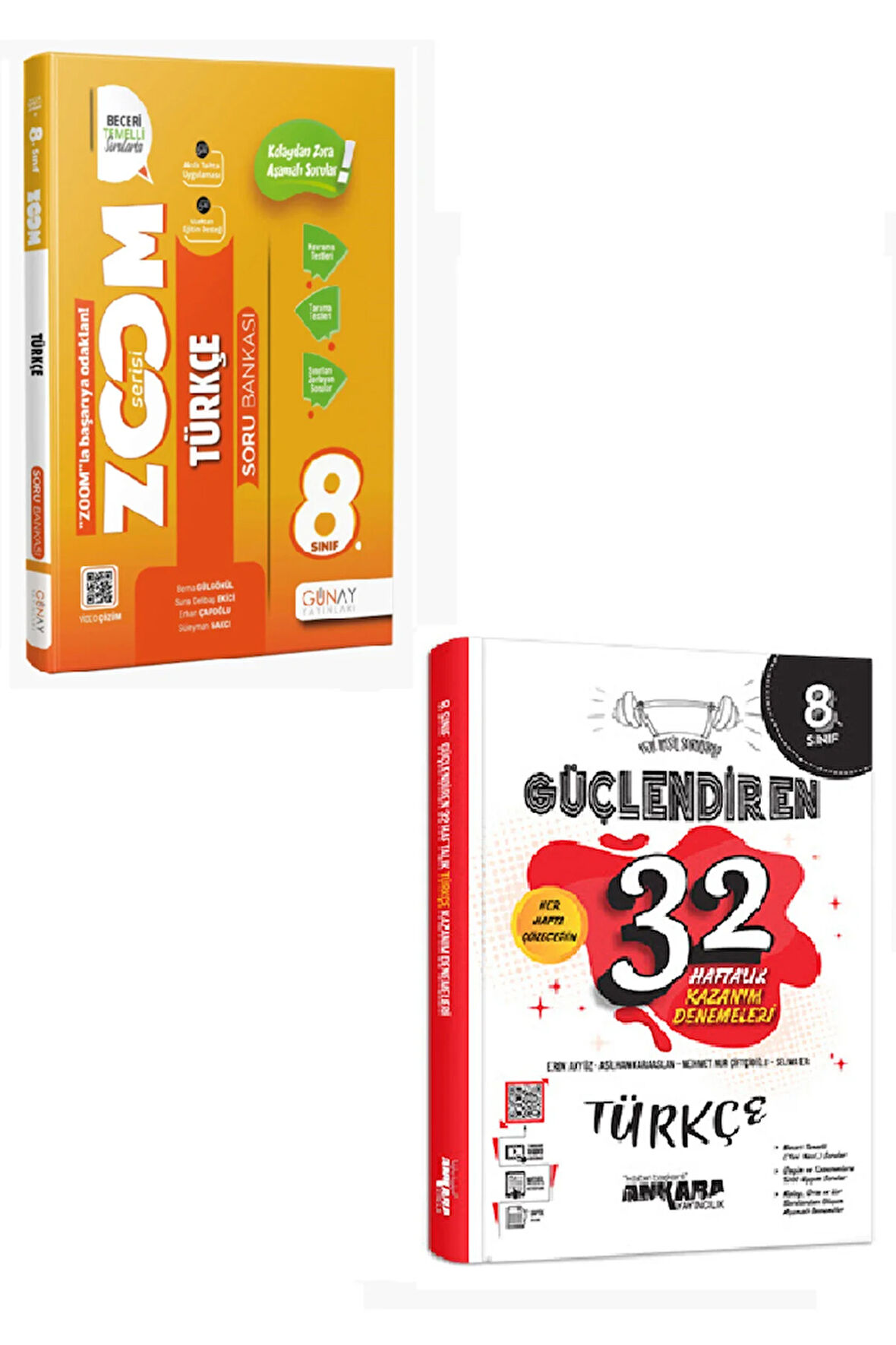 8. Sınıf Zoom Türkçe + Ankara 8. Sınıf Güçlendiren Türkçe 32 Haftalık Deneme