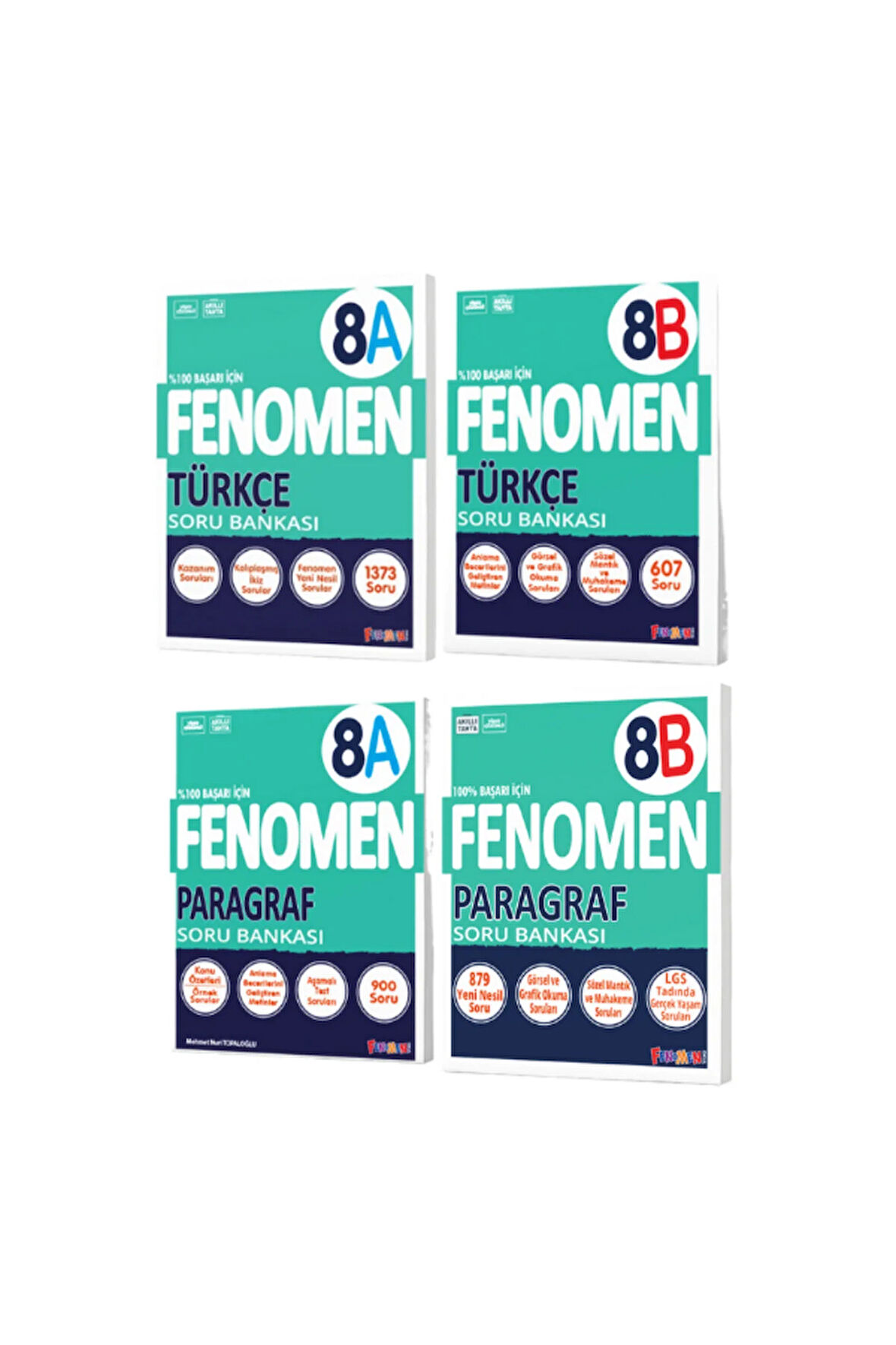 Fenomen 8.Sınıf Türkçe A-B ve Paragraf A-B Soru Bankası